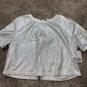 Forever21 Holographic Crop Top